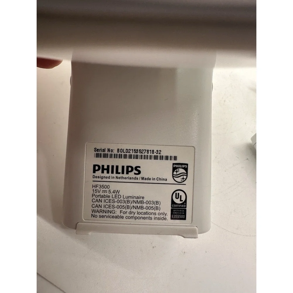 Philips HF3500 Wake Up Light Sunrise Alarm Clock White LED Luminaire‎ Lamp